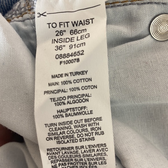 ASOS DESIGN TALL HIGH RISE STRETCH SLIM STRAIGHT LEG JEANS SIZE 26X36 MID WASH - Picture 8 of 9